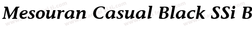Mesouran Casual Black SSi Bold Italic字体转换